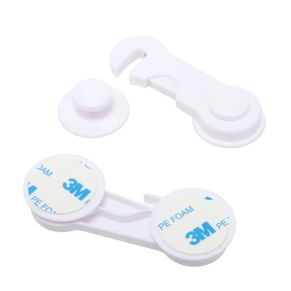 White Safety Catch Latch 2pcs 16cm x 3.5cm Universal