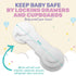 White Safety Catch Latch 2pcs 16cm x 3.5cm Universal