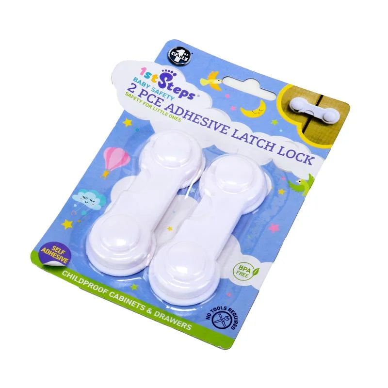 White Safety Catch Latch 2pcs 16cm x 3.5cm Universal
