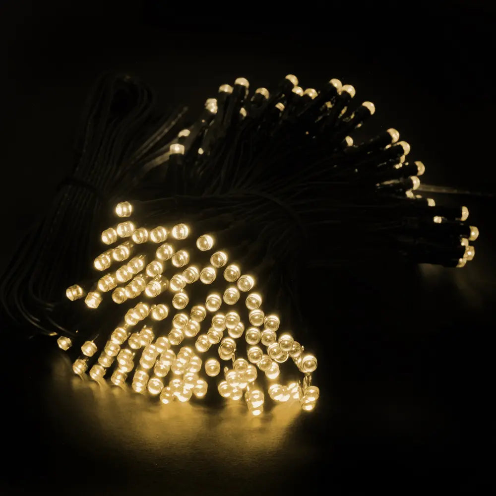 Solar 400 Warm White LED Fairy Lights 24M Lit Length