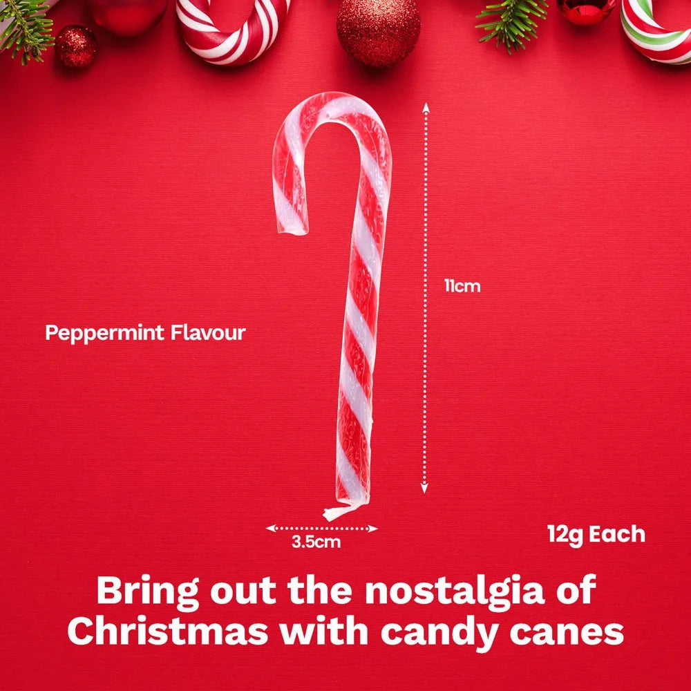 Peppermint Candy Canes 144g Bag 12pcs Red & White Striped