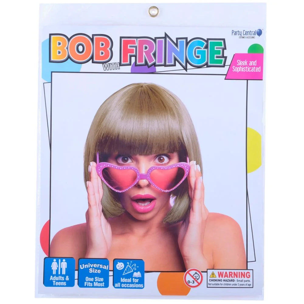 Blonde Short Bob Wig With Fringe