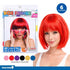 Purple Short Bob Wig With Fringe