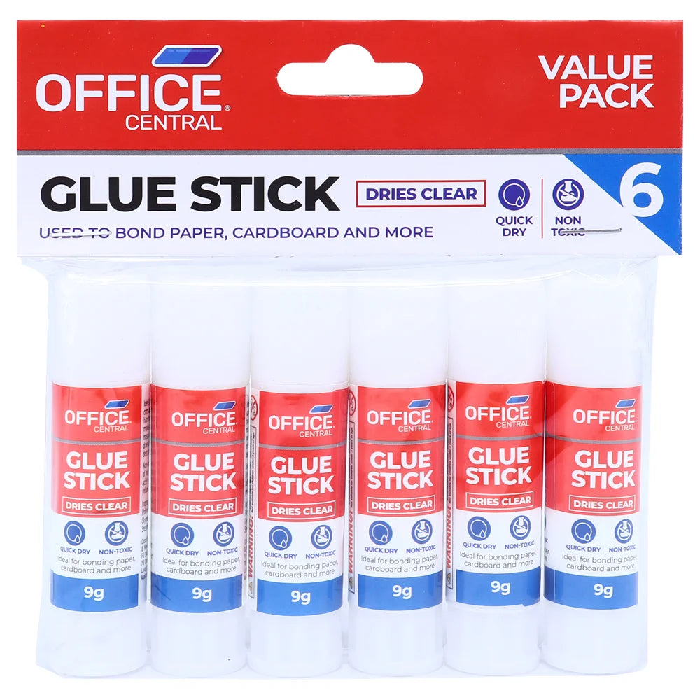 Glue Sticks 6pcs 8cm x 2cm Dries Clear