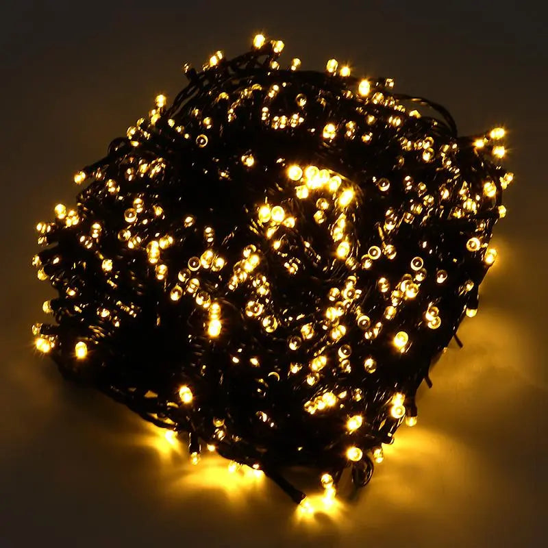 Solar 800 Warm White LED Fairy Lights 48M Lit Length
