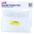 White Premium Plastic Forks 48pcs Reusable