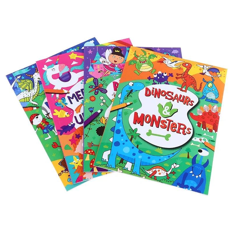 4 Colouring & Activity Books 270mm x 195mm 48 - Page Assorted Designs - Party Owls