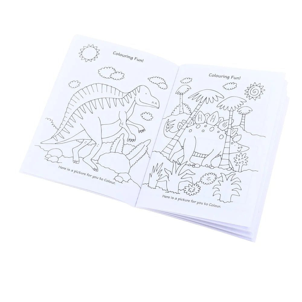 4 Colouring & Activity Books A6 96 - Page Pirates Princess Dinosaur Unicorn - Party Owls
