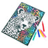 4 Glitter Colouring Art Sets With 20 Markers Assorted Designs - Party Owls