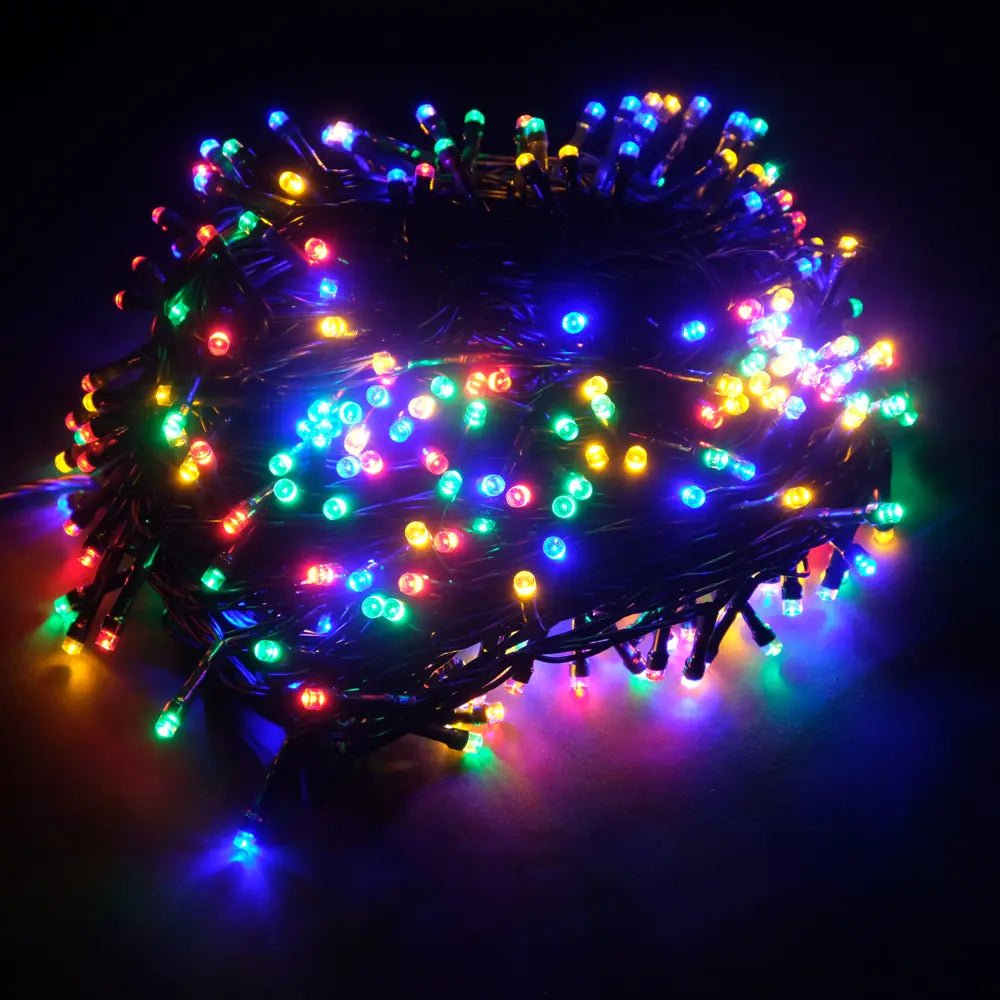 400 Multicolour LED Fairy Lights 40M Lit Length 8 Functions - Party Owls