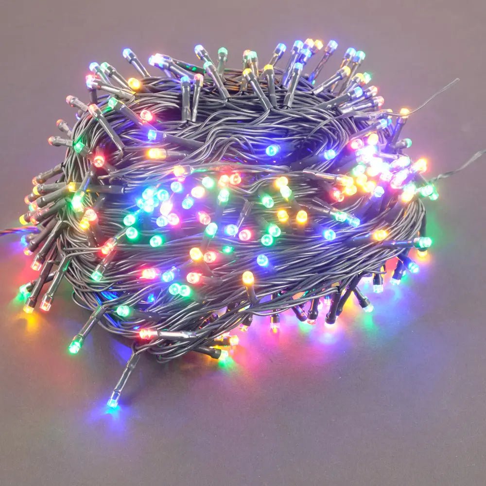 400 Multicolour LED Fairy Lights 40M Lit Length 8 Functions - Party Owls