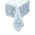 Clear Frozen Snowflakes Plastic Table Cover 137cm x 274cm