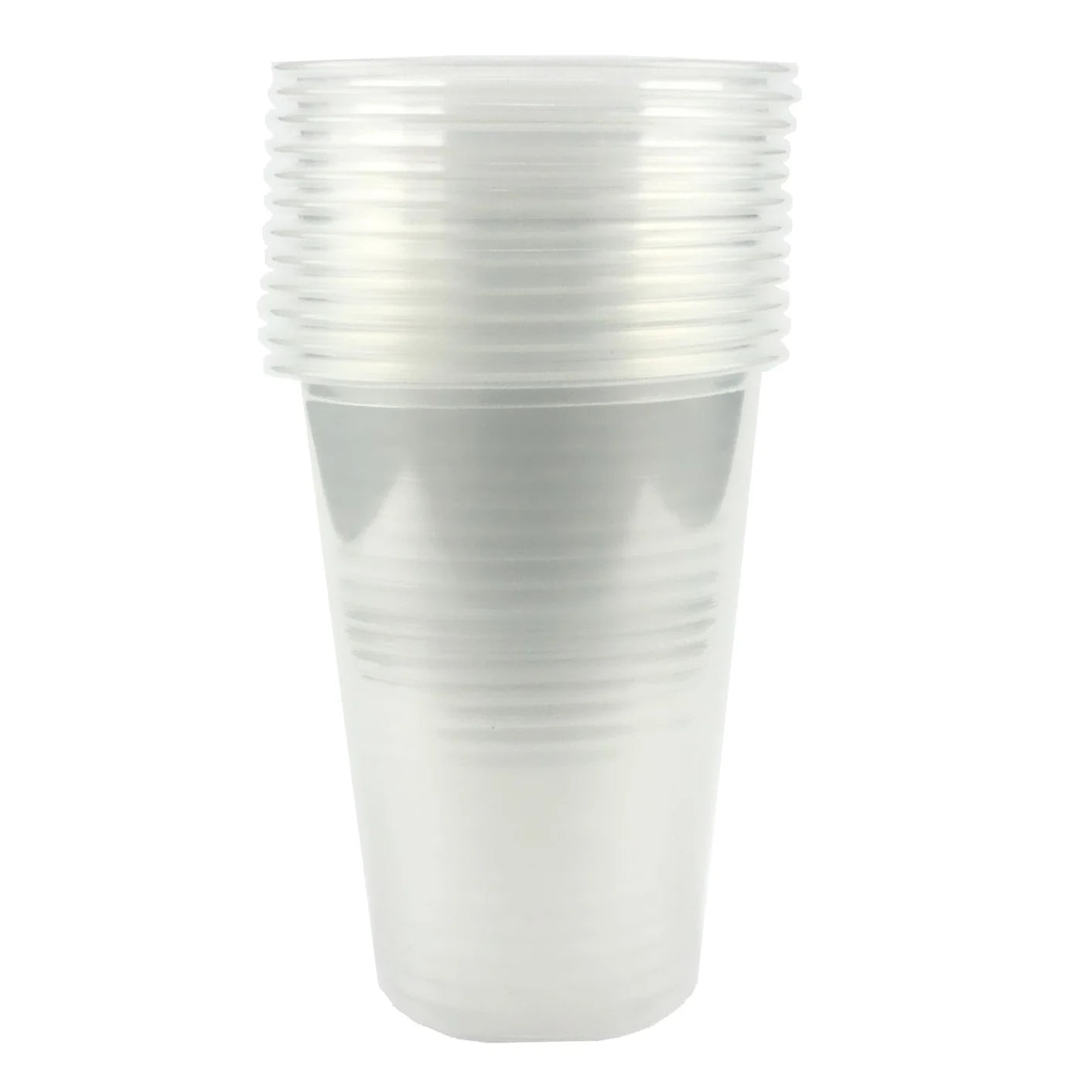 Large Clear Plastic Party Cups 490ml 12pcs