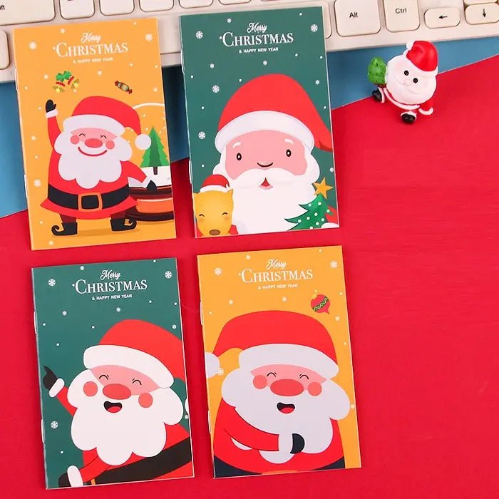 6 Mini Christmas Notebooks 16 - Page 7cm x 10.5cm (Assorted) - Party Owls