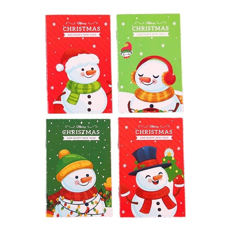 6 Mini Christmas Notebooks 16 - Page 7cm x 10.5cm (Assorted) - Party Owls