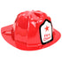 Kids Red Fire Chief Plastic Party Hat Firefighter Helmet