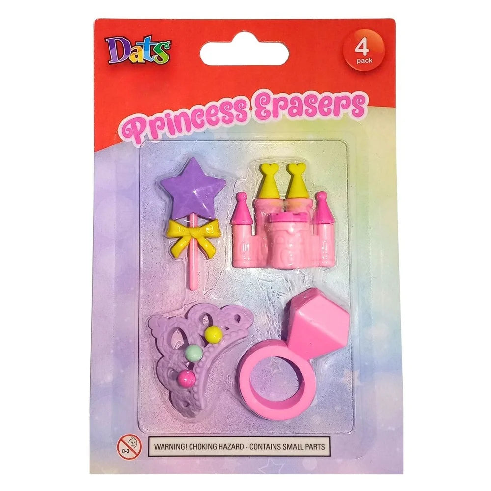 Princess Erasers 4pcs