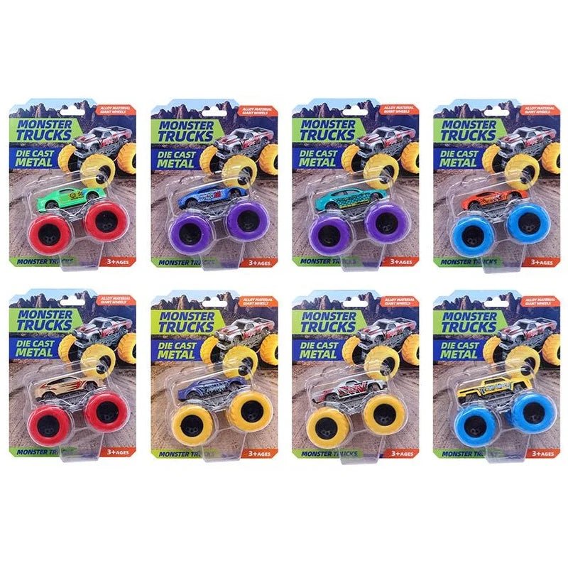 8 Monster Trucks 10 x 6.5 x 6cm Die Cast Metal - Party Owls