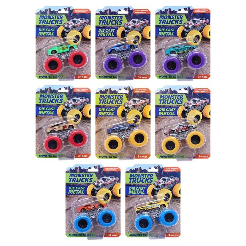 8 Monster Trucks 10 x 6.5 x 6cm Die Cast Metal - Party Owls