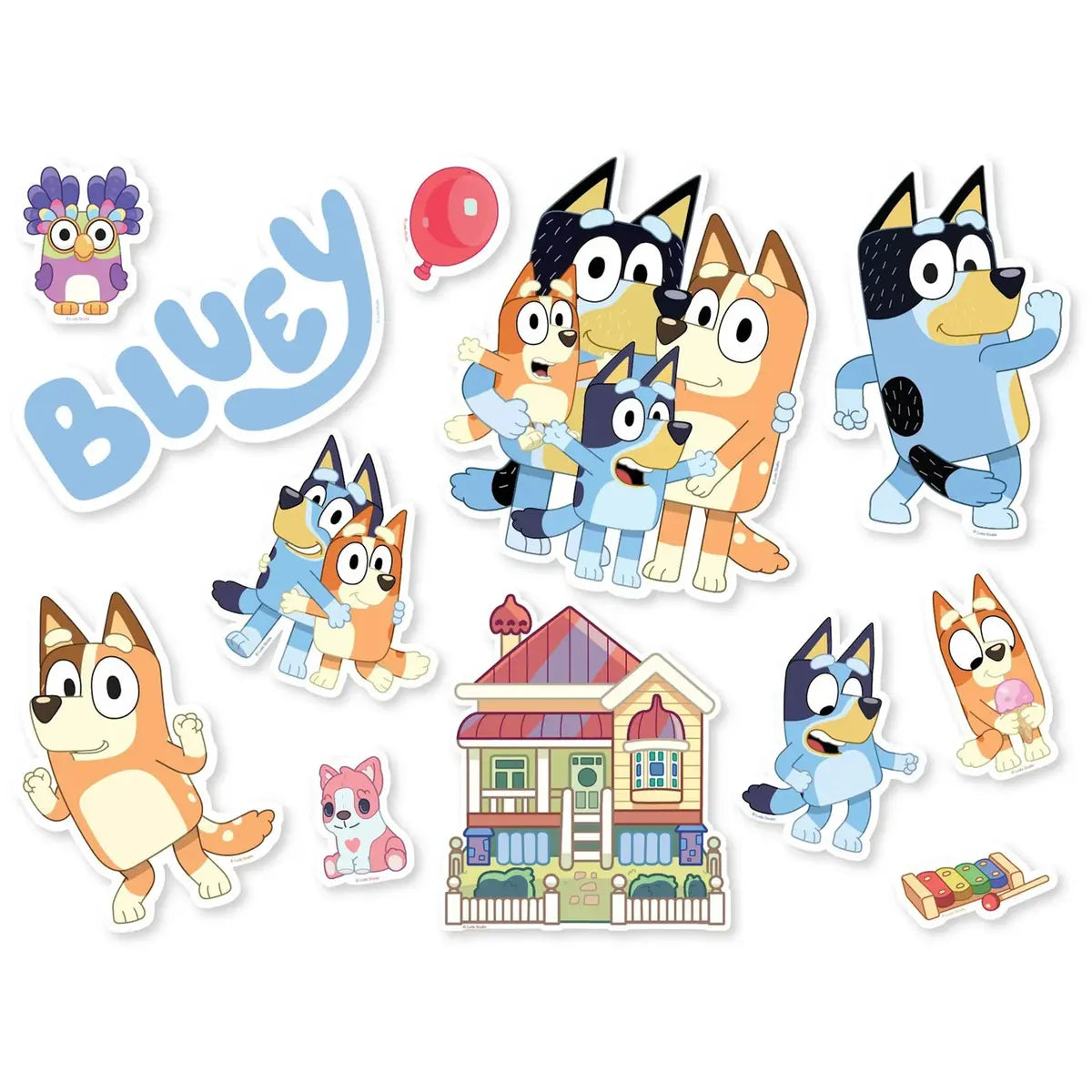 Bluey Cutout Wall Decorations 12pk