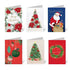 Christmas Cards 30pcs (115 x 170mm) w/Envelopes Textured Foil Santa Christmas Tree Wreath Poinsettia