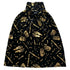 Kids Black & Gold Halloween Cape 70cm Skeleton Bone Print