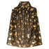 Kids Black & Gold Halloween Witch Cape 75cm Witches Pumpkins Bats Print