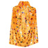 Kids Orange & Multicolour Halloween Witch Cape 75cm Witches Pumpkins Bats Print