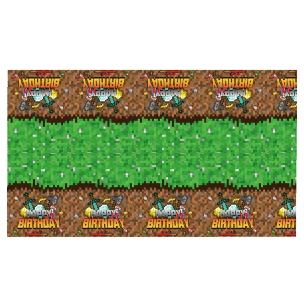 TNT Plastic Table Cover 180cm x 108cm Pixels Tablecloth