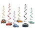 Cartoon Racing Cars Hanging Swirl Decorations 6pcs