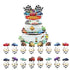 Cartoon Racing Cars Cake Topper & Cupcake Toppers 25pcs