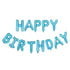Light Blue "Happy Birthday" Foil Letter Balloons Banner Kit 40cm (16")