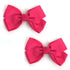 Hot Pink Bow Hair Clips 12cm 2pcs Party Accessories
