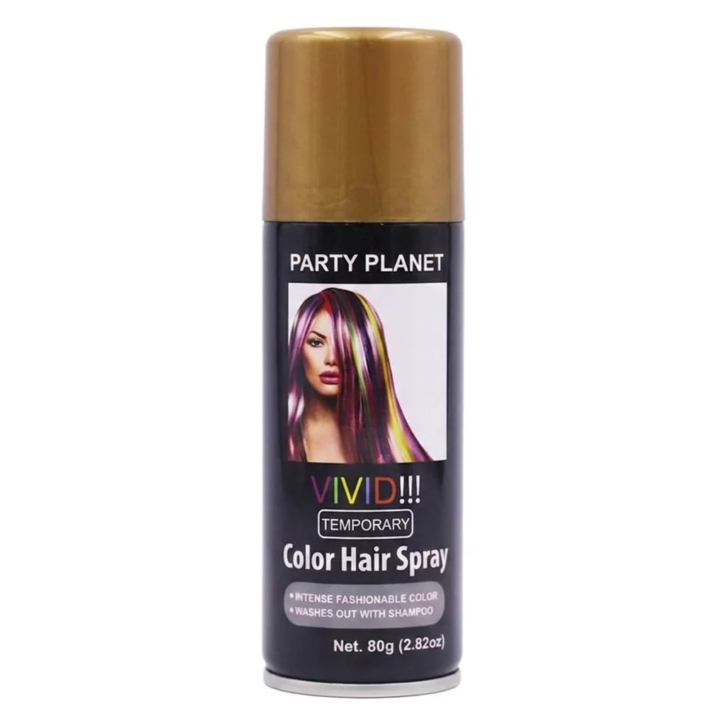 Gold Hair Spray 80g Temporary Coloured Hairspray