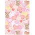 Baby Girl Teddy Gift Wrap 1 Sheet Folded