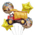 Construction Truck Balloon Bouquet 5pcs