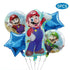 Red Plumber Hero Balloon Bouquet 5pcs