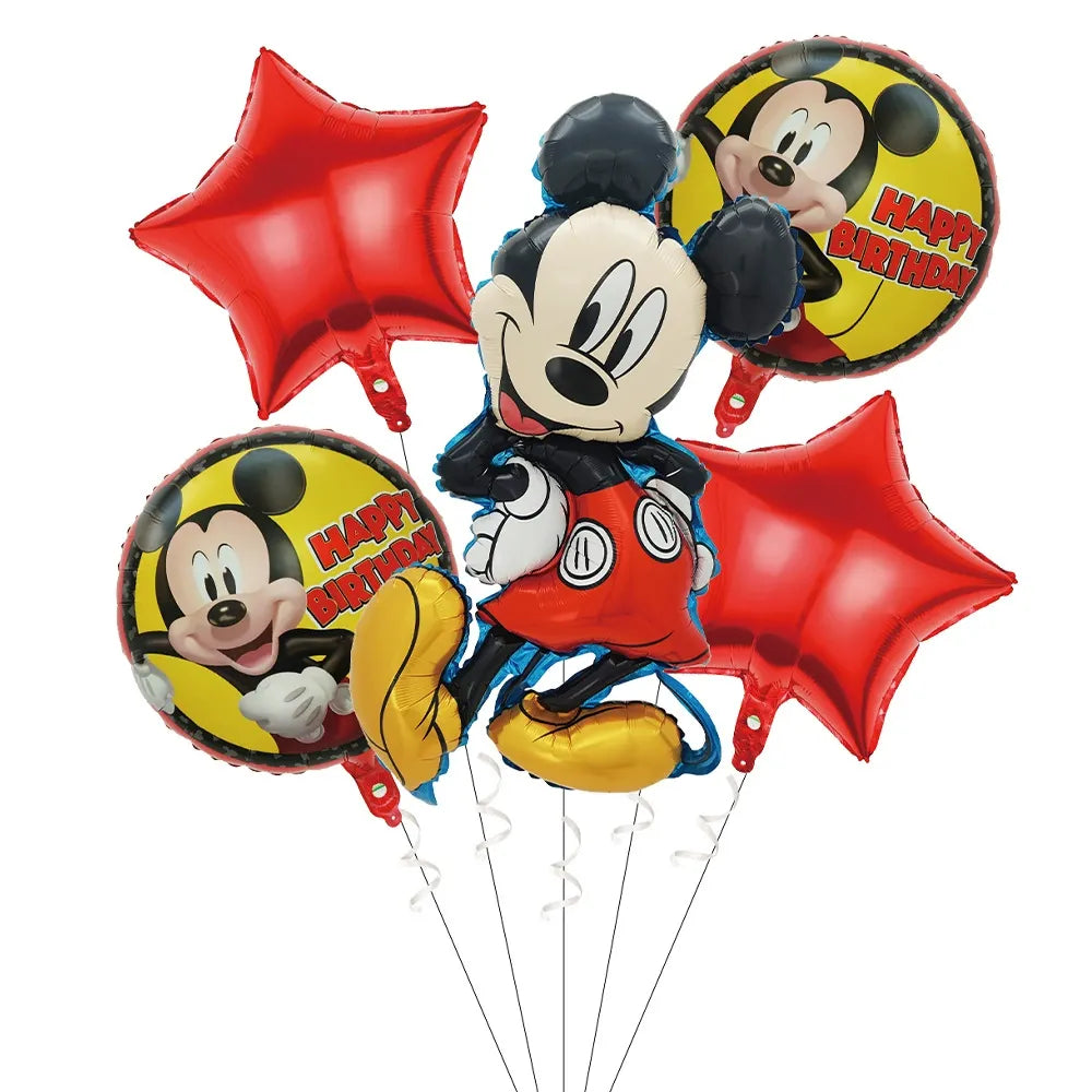 Boy Cartoon Mouse Balloon Bouquet 5pcs