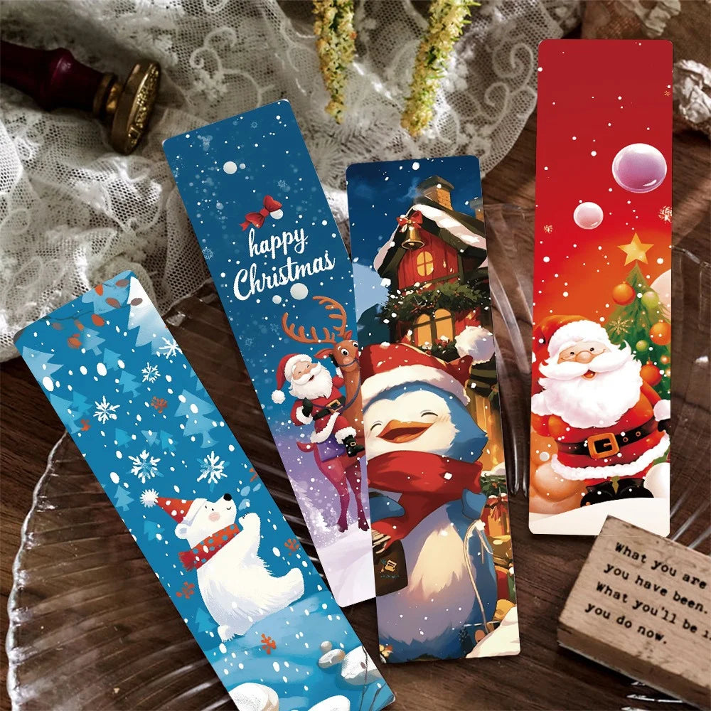 24 Christmas Bookmarks 3.9cm x 15cm (Assorted)