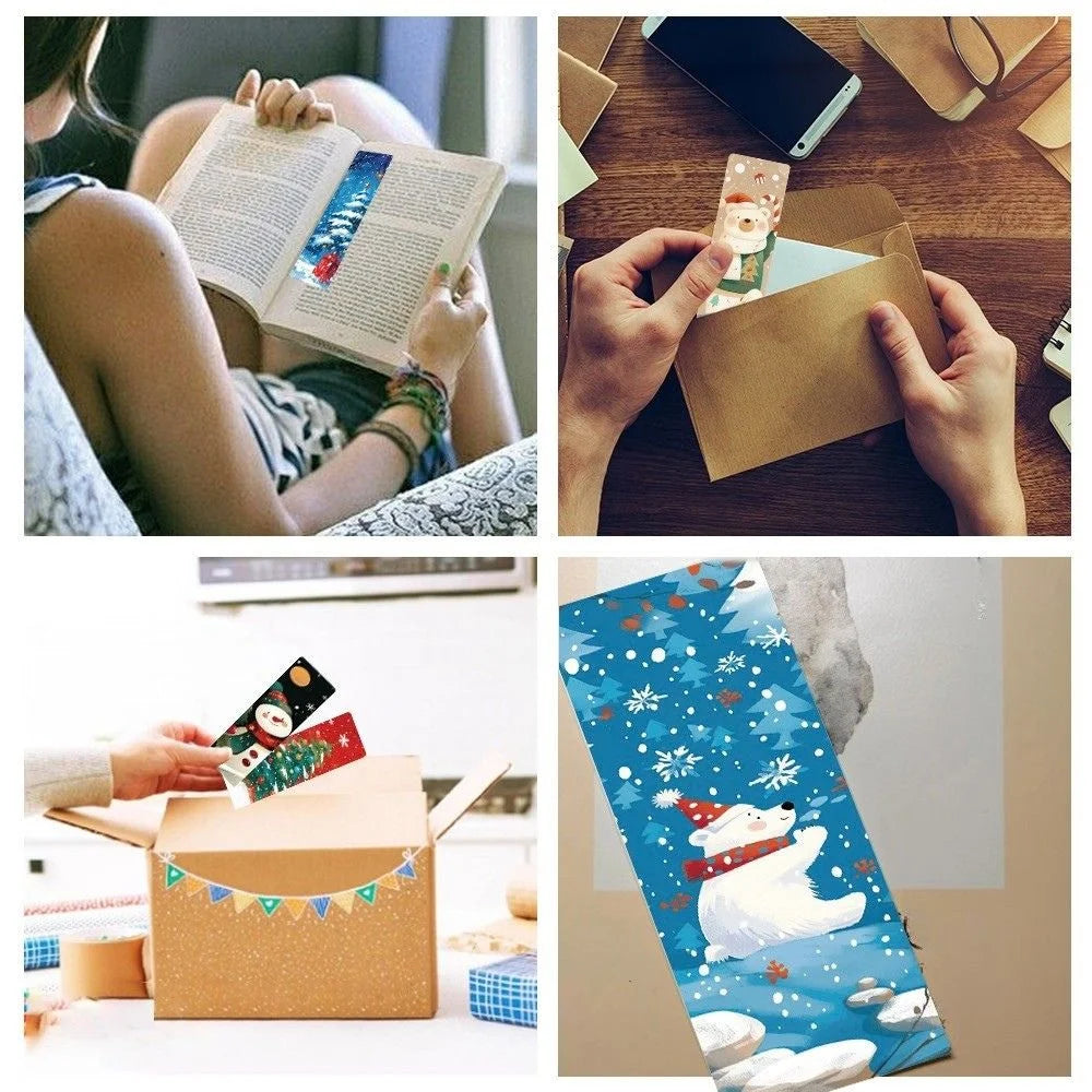 24 Christmas Bookmarks 3.9cm x 15cm (Assorted)