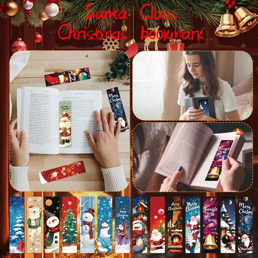 24 Christmas Bookmarks 3.9cm x 15cm (Assorted)
