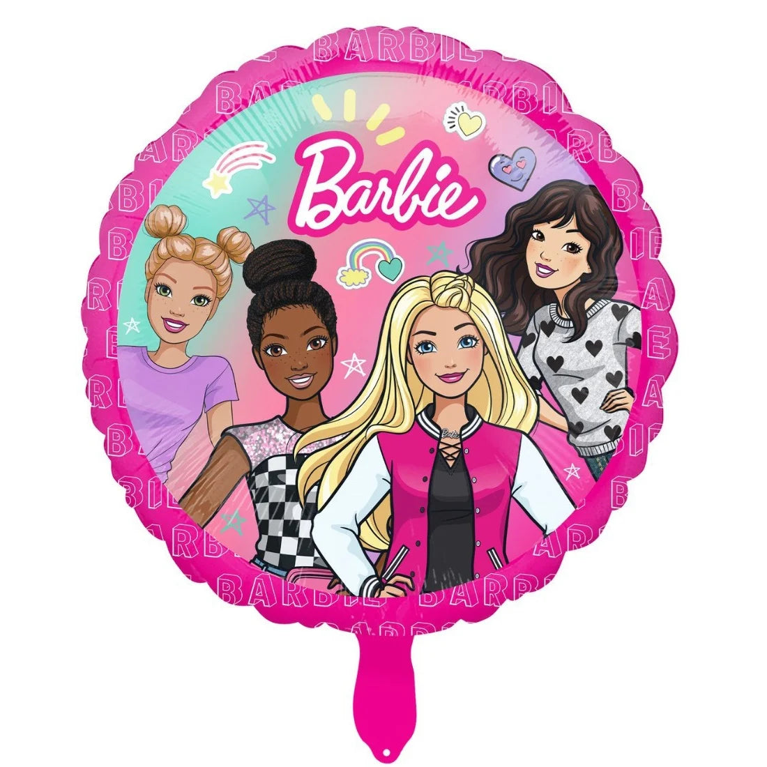 Pink Fashion Girl & Friends Foil Balloon 45cm (18") Round