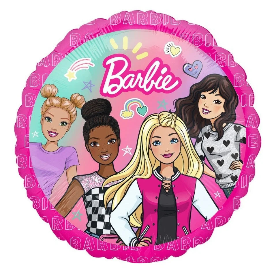 Pink Fashion Girl & Friends Foil Balloon 45cm (18") Round