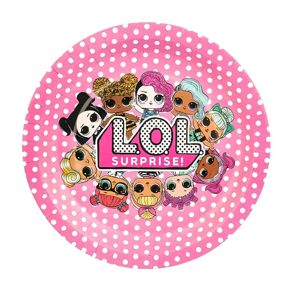 LOL Dolls Small Paper Plates 18cm (7") 10pcs