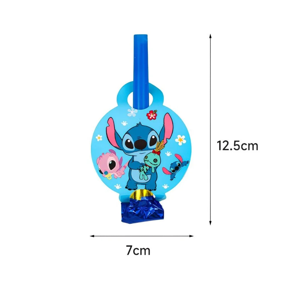 Blue Alien Blowouts 6pcs Party Favours