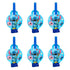 Blue Alien Blowouts 6pcs Party Favours