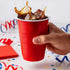 American Style Large Red Plastic Party Cups 450ml 10pcs - Party Owls