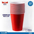 American Style Large Red Plastic Party Cups 450ml 10pcs - Party Owls