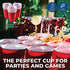 American Style Large Red Plastic Party Cups 450ml 10pcs - Party Owls