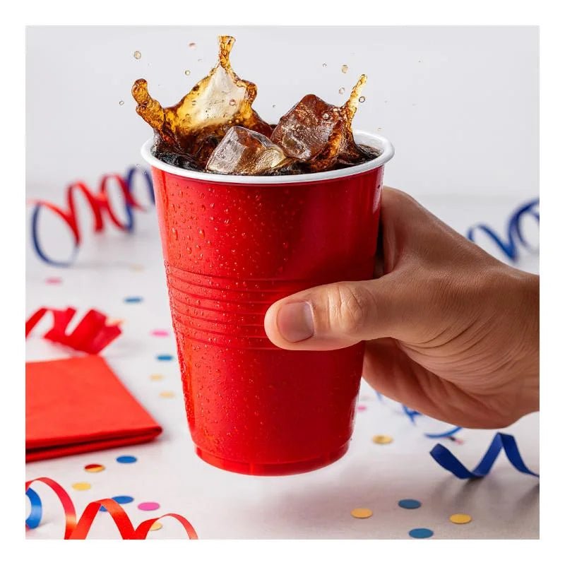 American Style Red Plastic Party Cups 265ml 20pk - Party Owls